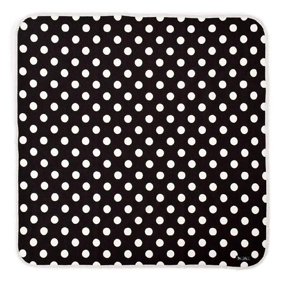 おくるみ・アフガン polka dot large(black) 出典：https://www.ccstyle.jp/c/baby/baby-fashion/baby-swaddle/b3200200