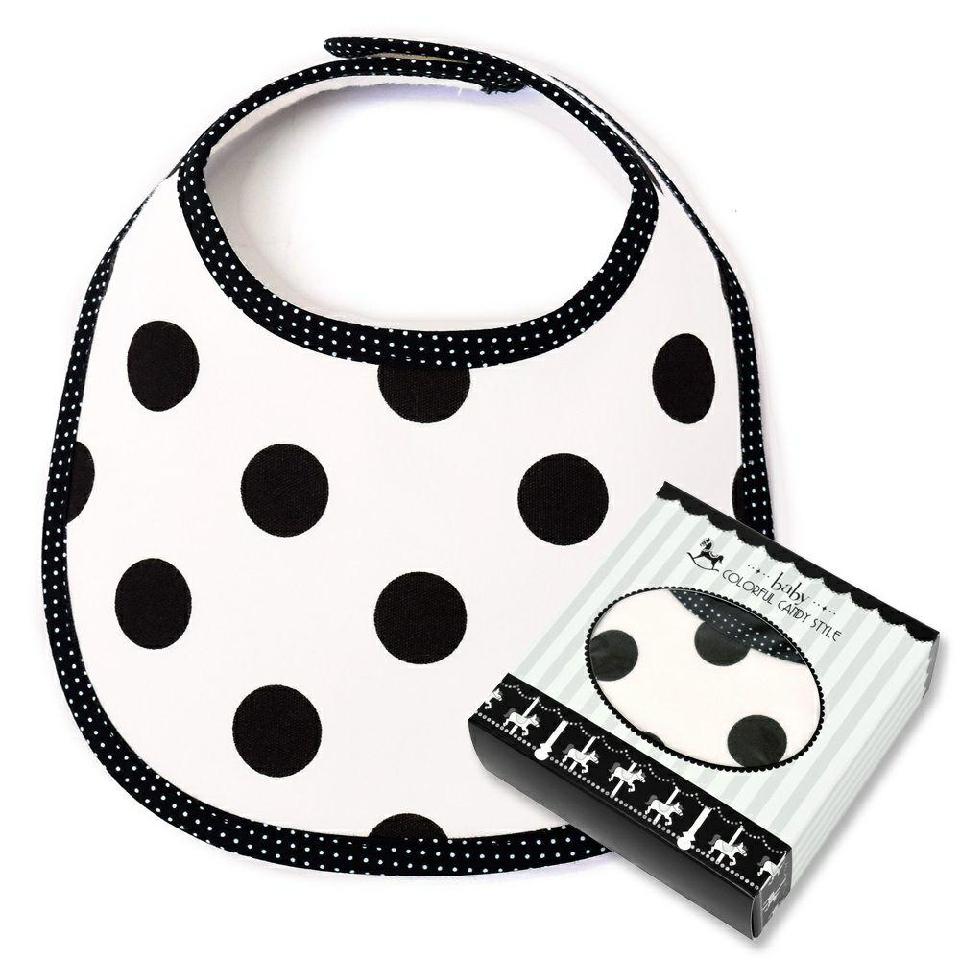Women's & Baby Clearance ベビーギフト スタイ polka dot large(white) 出典：https://www.ccstyle.jp/c/baby/baby-gift/b3300110