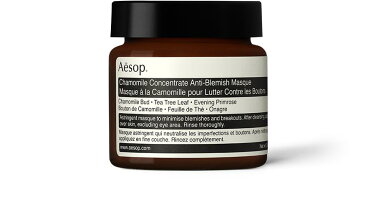 アンチ ブレミッシュ マスク 出典：https://www.aesop.com/jp/p/skin/treat-masque/chamomile-concentrate-anti-blemish-masque/