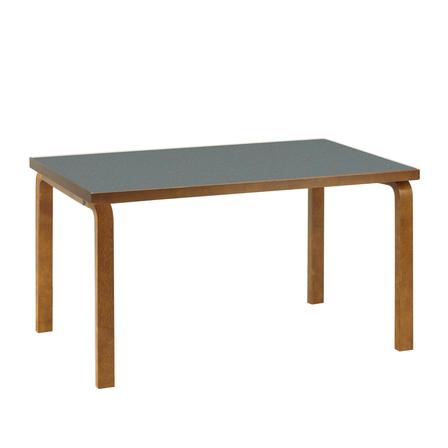 テーブル（135 x 85）ウォルナットステイン／ピューターリノリウム  テーブル（135 x 85）ウォルナットステイン／ピューターリノリウム 