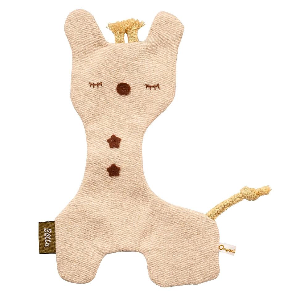 オーガニックコットン ねんねちゃん ( きりん ) 出典：https://betta.jp/collections/toys-and-sundries/products/betta-nenne-blankie-giraffe
