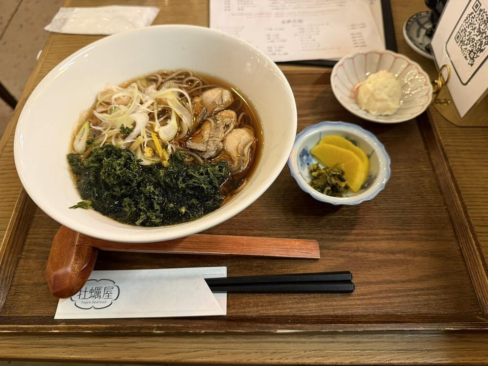牡蠣 あおさのり蕎麦御膳  牡蠣 あおさのり蕎麦御膳 