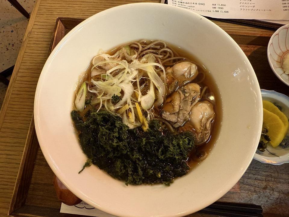 牡蠣 あおさのり蕎麦御膳  牡蠣 あおさのり蕎麦御膳 