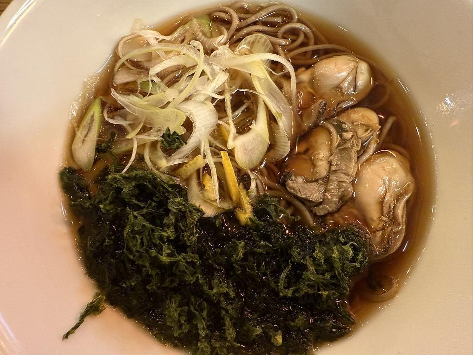 牡蠣 あおさのり蕎麦御膳  牡蠣 あおさのり蕎麦御膳 