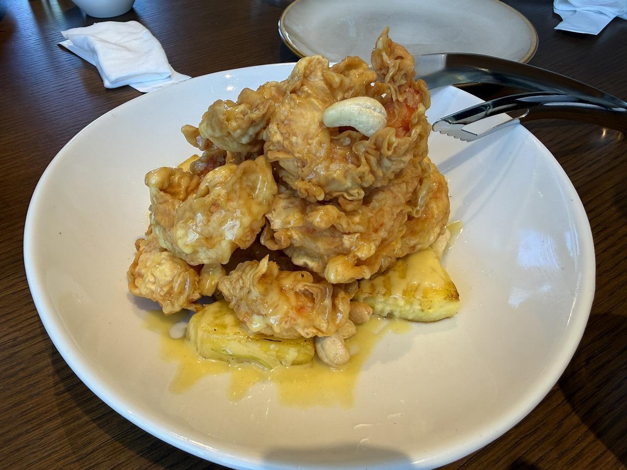 ランチコース 揚げ海老とパイナップルのハニーマスタード