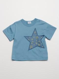 [ボーイズ]星モチーフ付きオーバーサイズ半袖Tシャツ(UVカット) [ボーイズ]星モチーフ付きオーバーサイズ半袖Tシャツ(UVカット)