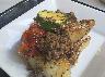 白身魚のオーブングリル　タプナードソース　焼き野菜添え
